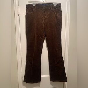 Ralph Lauren Sport Vintage Brown Corduroy Pants Size 12 Bootcut Flare Stretch